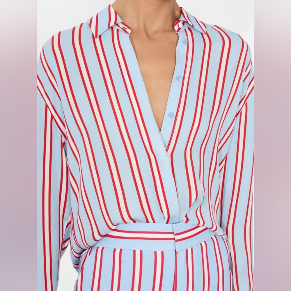 Alice+olivia DIMITRA OVERSIZED BUTTON DOWN - Picture 6 of 15